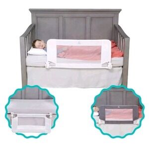 Hiccapop Convertible‎ Crib Safety Rail for Toddlers White